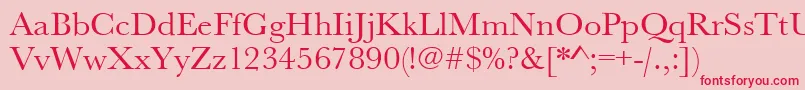 Urwbaskertwid Font – Red Fonts on Pink Background