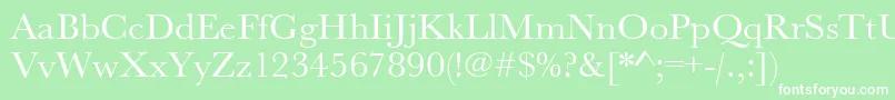 Шрифт Urwbaskertwid – белые шрифты на зелёном фоне