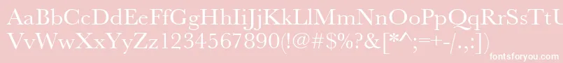 Urwbaskertwid Font – White Fonts on Pink Background