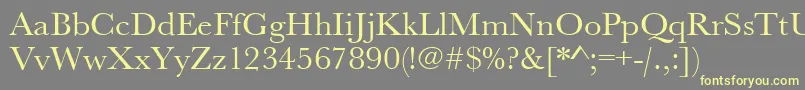 Urwbaskertwid-fontti – keltaiset fontit harmaalla taustalla