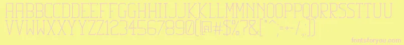 Squib Font – Pink Fonts on Yellow Background