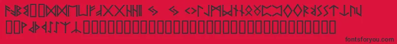 Prrunes2 Font – Black Fonts on Red Background