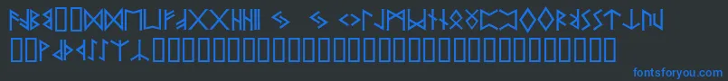 Prrunes2 Font – Blue Fonts on Black Background