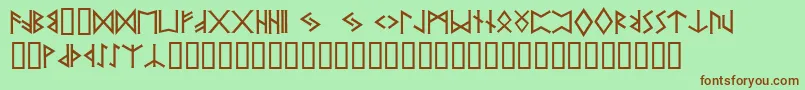 Prrunes2 Font – Brown Fonts on Green Background