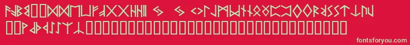 Prrunes2 Font – Green Fonts on Red Background