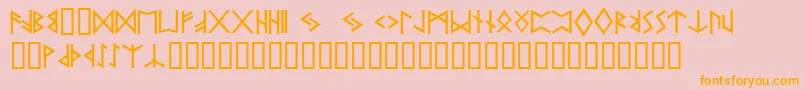 Prrunes2 Font – Orange Fonts on Pink Background