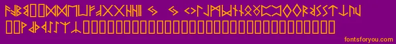 Prrunes2 Font – Orange Fonts on Purple Background