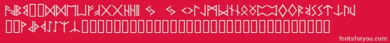 Prrunes2 Font – Pink Fonts on Red Background