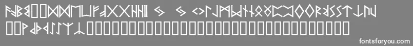 フォントPrrunes2 – 灰色の背景に白い文字