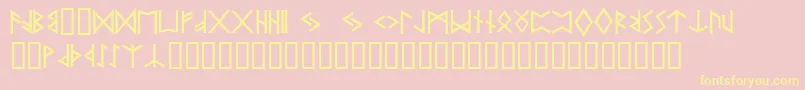 Prrunes2 Font – Yellow Fonts on Pink Background