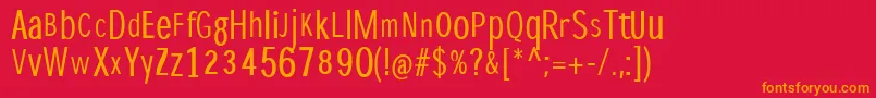 Dispropo Font – Orange Fonts on Red Background