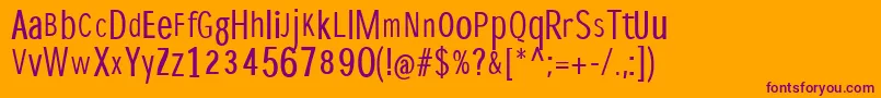 Dispropo Font – Purple Fonts on Orange Background