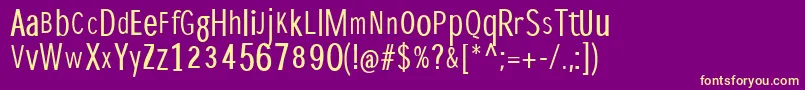 Dispropo Font – Yellow Fonts on Purple Background