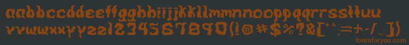 ArcadeV0.1 Font – Brown Fonts on Black Background
