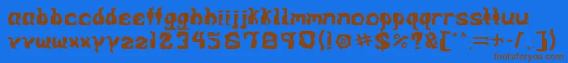 ArcadeV0.1 Font – Brown Fonts on Blue Background