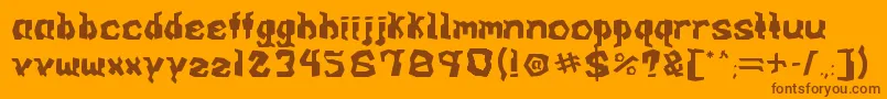 ArcadeV0.1 Font – Brown Fonts on Orange Background
