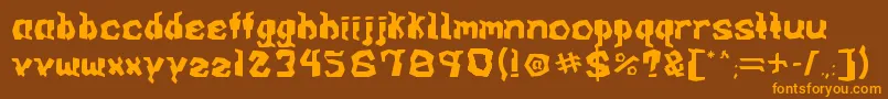 ArcadeV0.1 Font – Orange Fonts on Brown Background