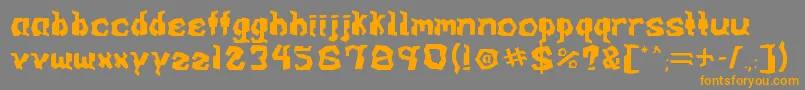 ArcadeV0.1 Font – Orange Fonts on Gray Background