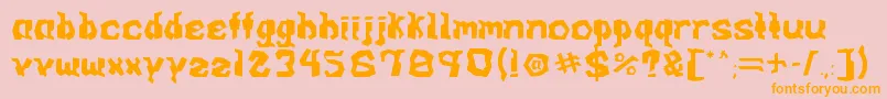 ArcadeV0.1 Font – Orange Fonts on Pink Background