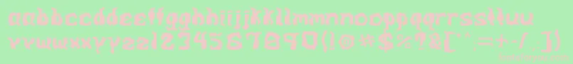 ArcadeV0.1 Font – Pink Fonts on Green Background