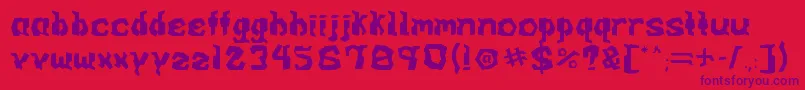 ArcadeV0.1 Font – Purple Fonts on Red Background