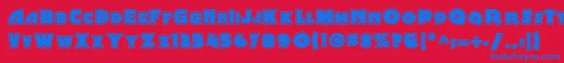 Minstrel Poster Two Nf Font – Blue Fonts on Red Background