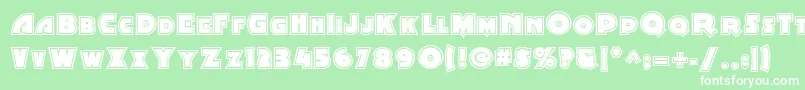 Minstrel Poster Two Nf Font – White Fonts on Green Background