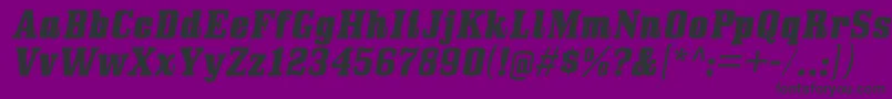 BullpenHvIt Font – Black Fonts on Purple Background