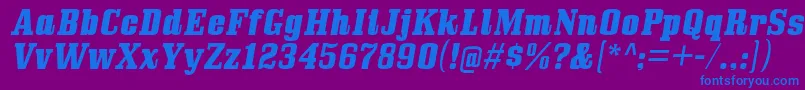 BullpenHvIt Font – Blue Fonts on Purple Background