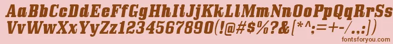 BullpenHvIt Font – Brown Fonts on Pink Background