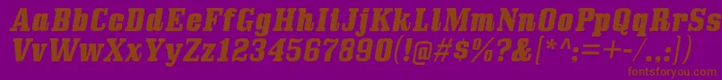 BullpenHvIt Font – Brown Fonts on Purple Background