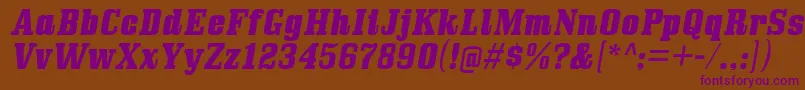 BullpenHvIt Font – Purple Fonts on Brown Background