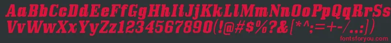 BullpenHvIt Font – Red Fonts on Black Background
