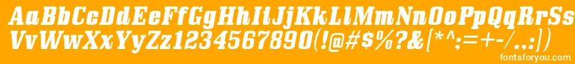 BullpenHvIt Font – White Fonts on Orange Background