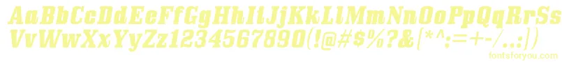 BullpenHvIt Font – Yellow Fonts on White Background