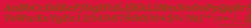 BookmanettBolditalic-fontti – ruskeat fontit punaisella taustalla