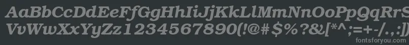 フォントBookmanettBolditalic – 黒い背景に灰色の文字