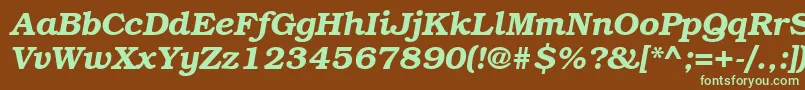 BookmanettBolditalic Font – Green Fonts on Brown Background