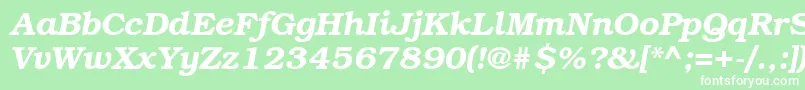 フォントBookmanettBolditalic – 緑の背景に白い文字
