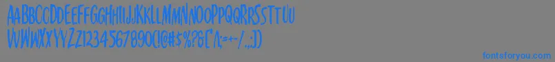 フォントKennebunkportcond – 灰色の背景に青い文字