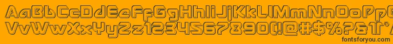 Usangelengrave Font – Black Fonts on Orange Background