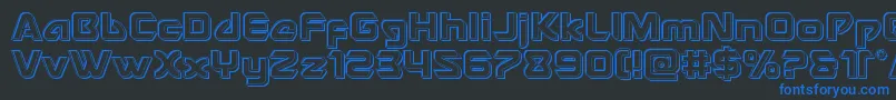 Usangelengrave Font – Blue Fonts on Black Background