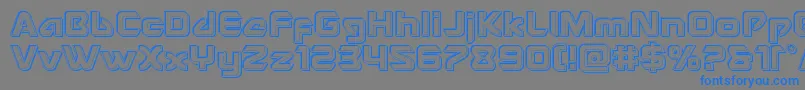 Usangelengrave Font – Blue Fonts on Gray Background