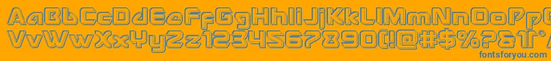 Usangelengrave Font – Blue Fonts on Orange Background