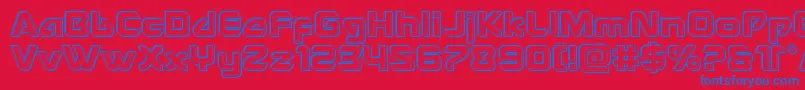 Usangelengrave Font – Blue Fonts on Red Background