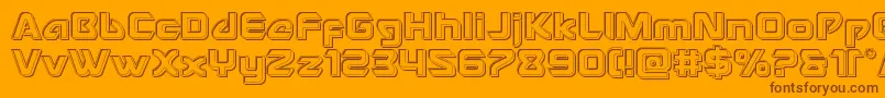 Usangelengrave Font – Brown Fonts on Orange Background