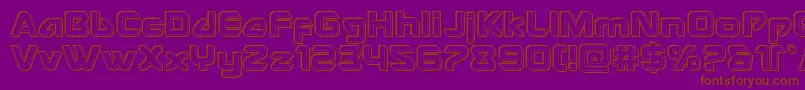Шрифт Usangelengrave – коричневые шрифты на фиолетовом фоне