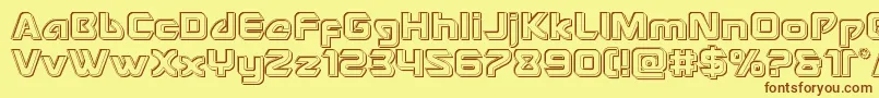 Usangelengrave Font – Brown Fonts on Yellow Background
