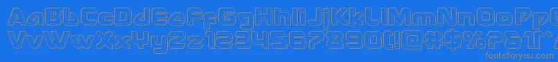Usangelengrave Font – Gray Fonts on Blue Background