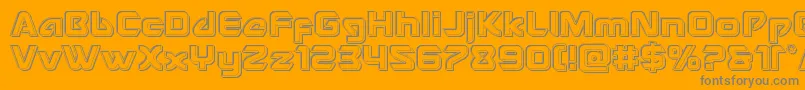 Usangelengrave Font – Gray Fonts on Orange Background